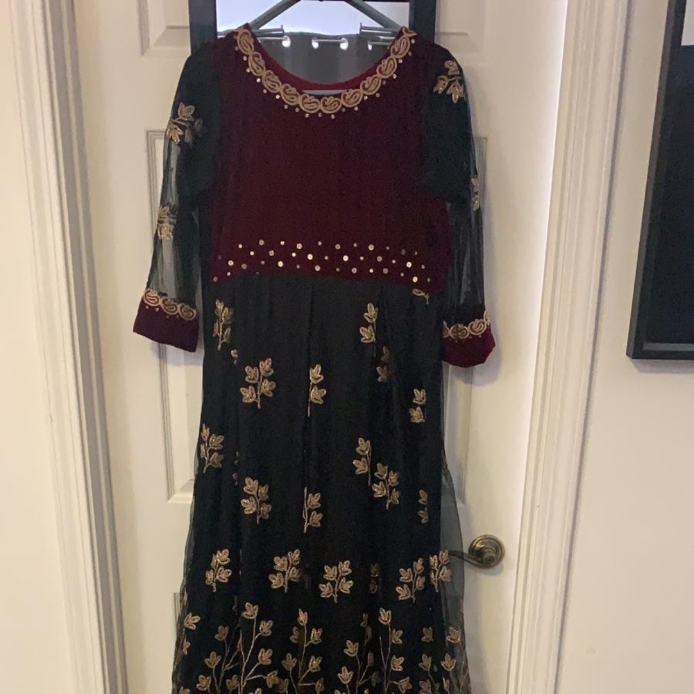 Pakistani long maxi dress